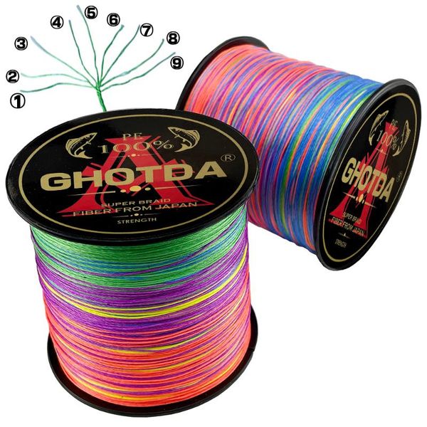 

braid line 12/9 strands braided fishing length 1000m/500m diameter:0.16-0.62mm 20-135lb super strong pe fibers floating