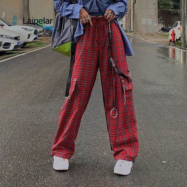 

women's pants & capris trousers women japanese street wear punk hippie cargo 2021 chain harajuku indie aesthetic, Black;white