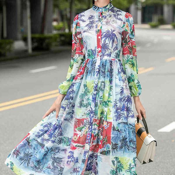 

bohemia holiday printing autumn style sleeves stylish thin shirt dress female quality, Black;gray
