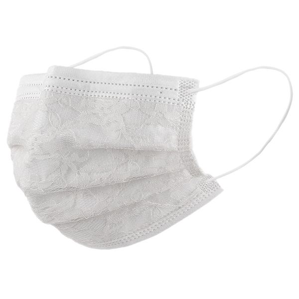 

disposable facial lace mask solid color3 layers meltblown dustproof protective face masks anti-dust lmouth cover party facemaskssalon with e