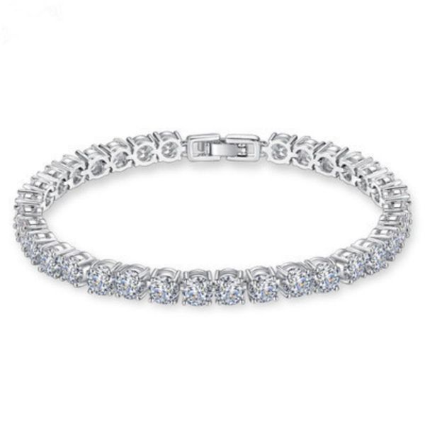 

link, chain zircon bracelet water diamond lady tennis fashion jewelry, Black