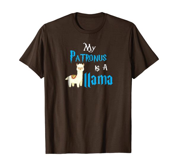 

my patronus is a llama funny t-shirt for men women youth, White;black