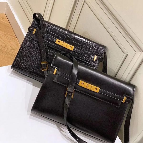 

design hand 2021 and new fashion crocodile pattern french stick bag leather shoulder underarm bag girl gdlq