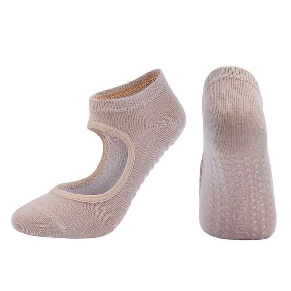 

sports socks women yoga professional non-slip pilates fitness eu35-40 combed cotton female dance, Black