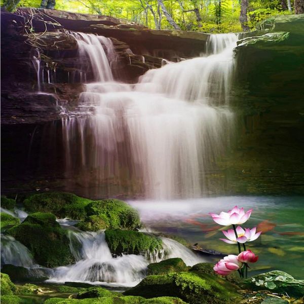 

wallpapers drop 3d custom po wallpaper waterfall landscape living room lobby studio bedroom mural papel de parede