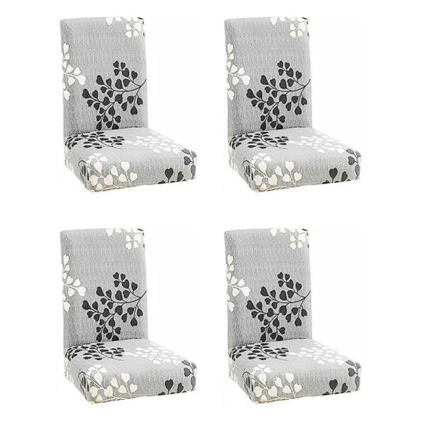 

chair covers 4pcs leaves pattern printed cover slipcovers dining decorations