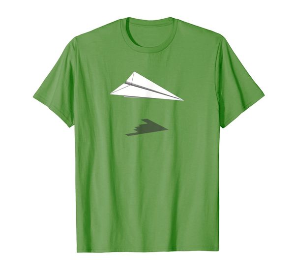 

paper airplane shadow b-2 spirt bomber t-shirt, White;black