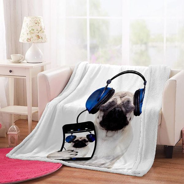 

blankets irisbell home furnishing sofa couch bed decorative throw blanket 3d dog printed sherpa fleece fuzzy warm quilt