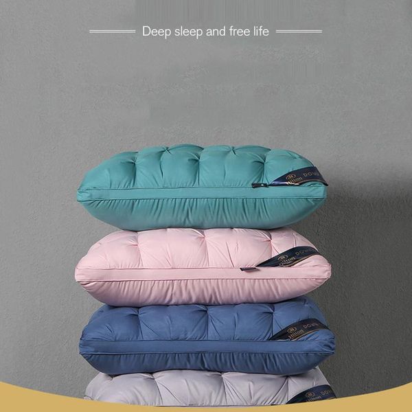 

pillow twist flower feather velvet for sleeping with washed tencel cotton downproof cover of 1pcs standard size