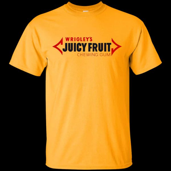 

juicy fruit, retro, logo, chewing gum, bubble gum, wrigley's, t-shirt, White;black