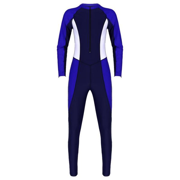

one-piece suits mens diving wetsuit full body swimsuit one piece rash guard swimwear long sleeves front zipper closure triathlon jumpsuit