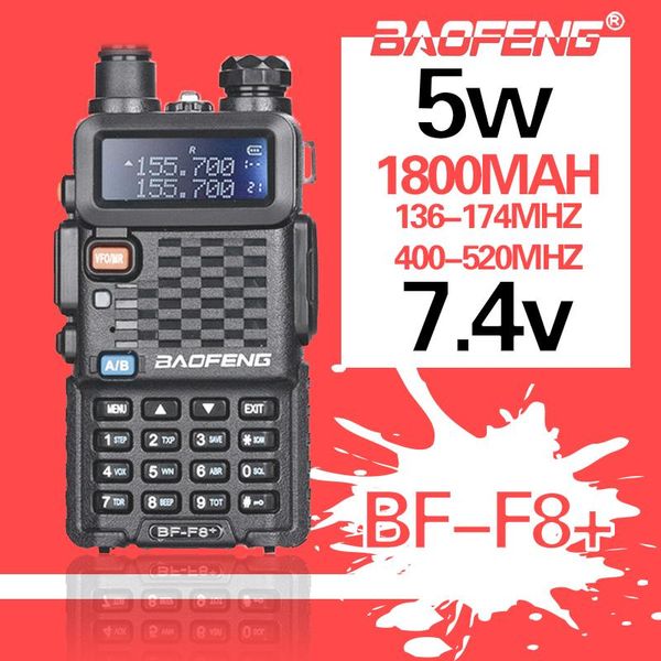 

walkie talkie 2021 baofeng bf-f8+ upgrade two way car radio station portable ham for hunting 5w uhf vhf dual band