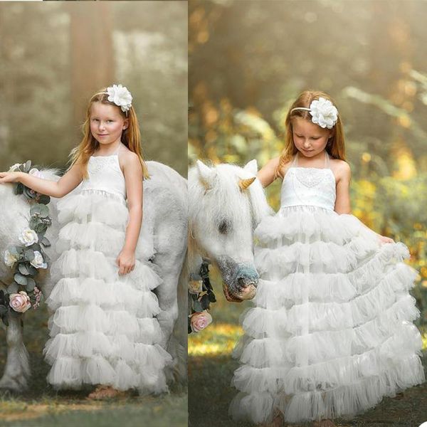 

girl's dresses white tiered girl for wedding party ball gowns floor length high low girls pageant dress first communion, Red;yellow
