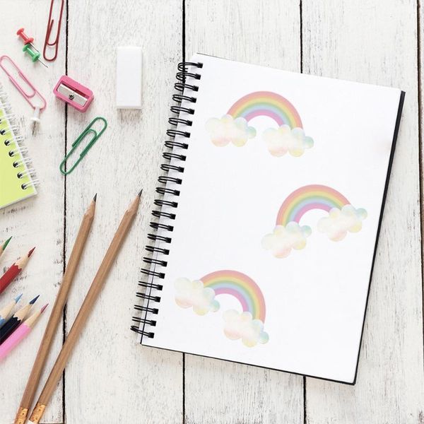 

window stickers 6sheets bedroom classroom removable home decor self adhesive colorful rainbow attractive nursery children kids room