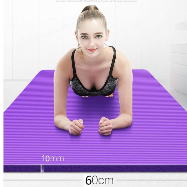 

183*61cm enlarged yoga mat 10mm thickening fitness for beginner non slip carpet gymnastics mats