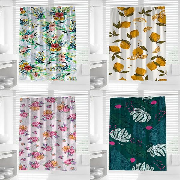 

shower curtains color flower printed curtain household goods waterproof polyester bathroom decor and mildew-proof belt hook