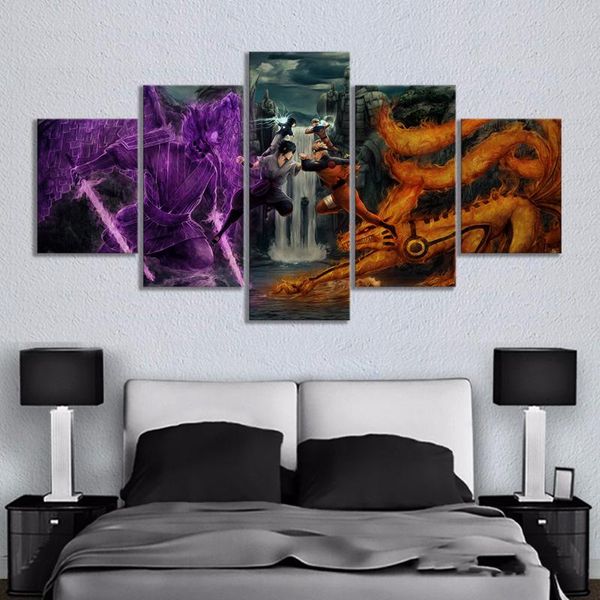 

paintings 5 pieces japan anime posters wall art decoration canvas framework home decor living room accessories pictures