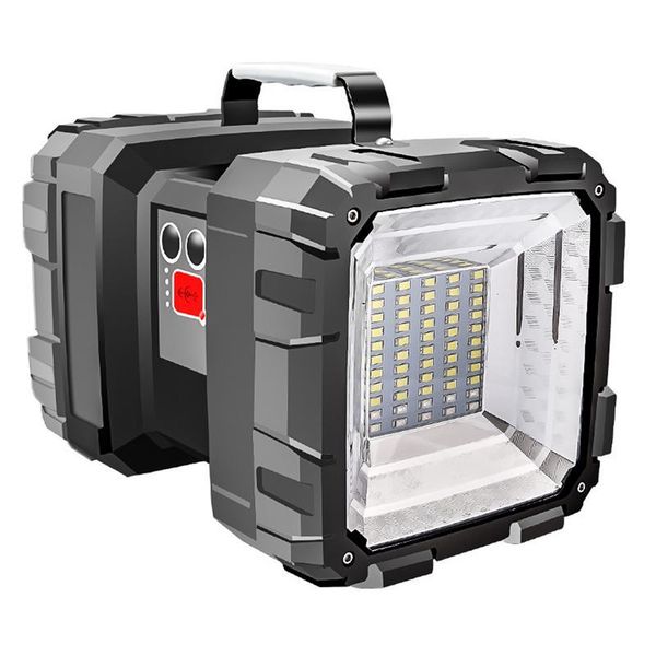 

portable lanterns double head searchlight usb rechargeable outdoor emergency light solar work fishing camping