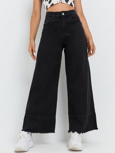 

high waist wide leg jeans m2nn#, Blue