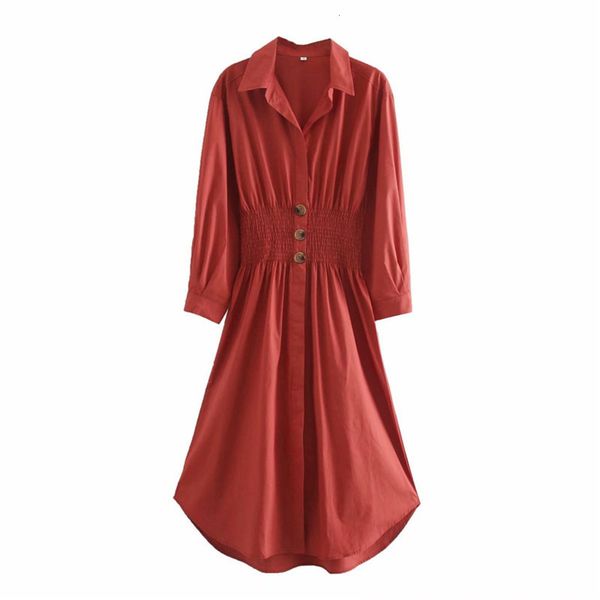 

casual dresses fall french style elastic and tight tie wide side waist shirt collar medium long sleeve drs for women, Black;gray