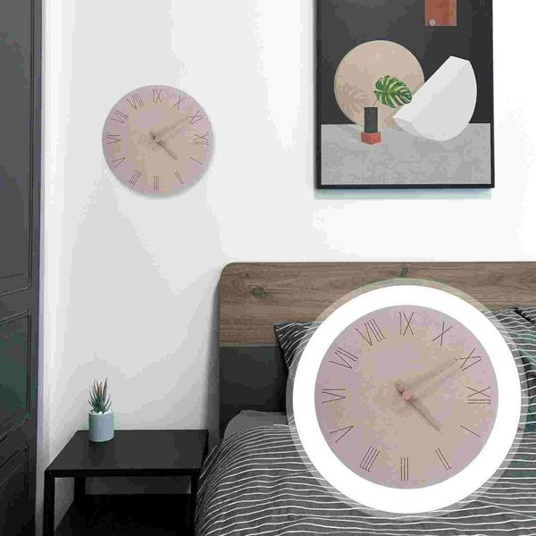 

wall clocks 1pc modern style clock creative mute wooden hanging frameless