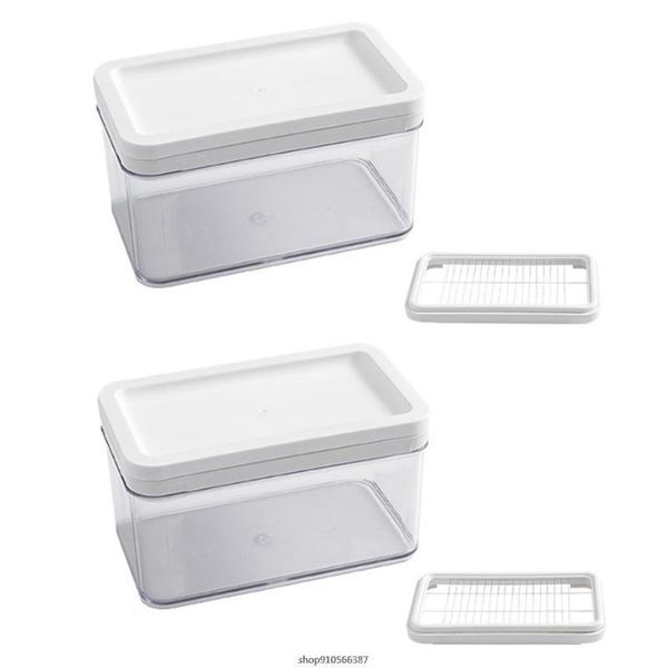 

storage bottles & jars butter cutting box stainless steel rectangular for home kitchen baking shop fresh keeping cheese container dropship