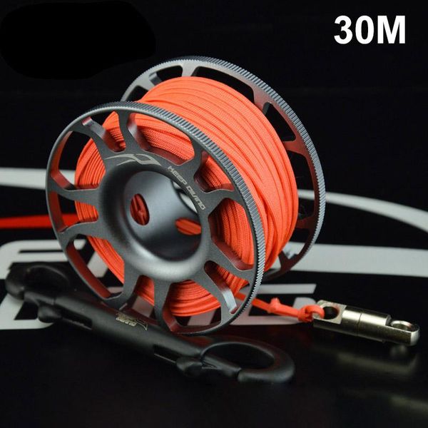 

pool & accessories diving aluminum alloy spool 15/30 meter reel with stainless steel screw fitting hook bhd2