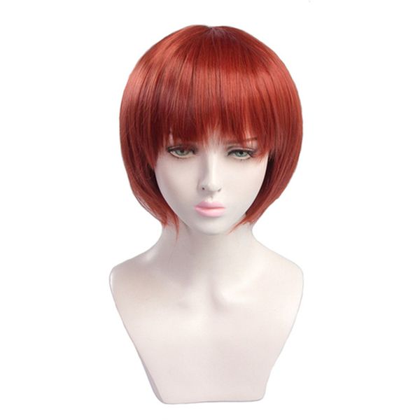 

game danganronpa koizumi mahiru cosplay wigs short heat resistant synthetic bobo hairpiece party costume wig pelucas, Black