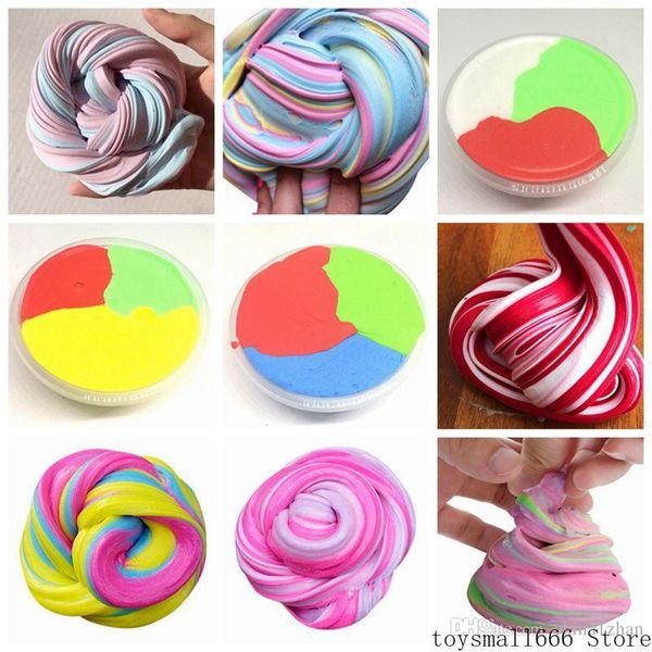 

colorful fluffy mud diy cotton slime clay scented cotton mud stress relief toy kids educational toys party favor 60ml