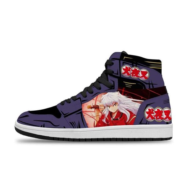 

japanese anime cartoon inuyasha diy customized sports non-slip casual shoes for men's fashion shoeeogt