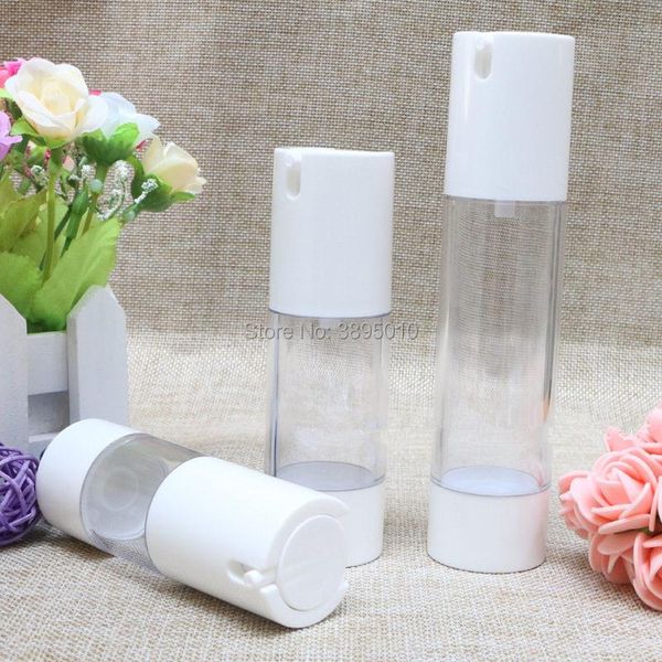 

storage bottles & jars 15ml 30ml 50ml airless pump lotion bottle plastic with pressed f450