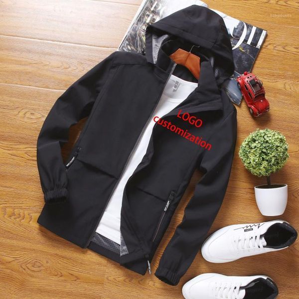 

(logo customization) men's coat spring and autumn fashion casual baseball jacket clothing drop jackets, Black;brown