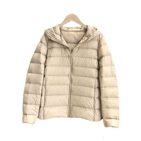 

200g weight 90g white duck down hooded slim women's 2021 wt2710, Black