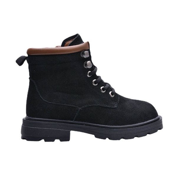 

kids boots childrens shoes boys girls ankle boot footwear children winter warm b9453, Black;grey