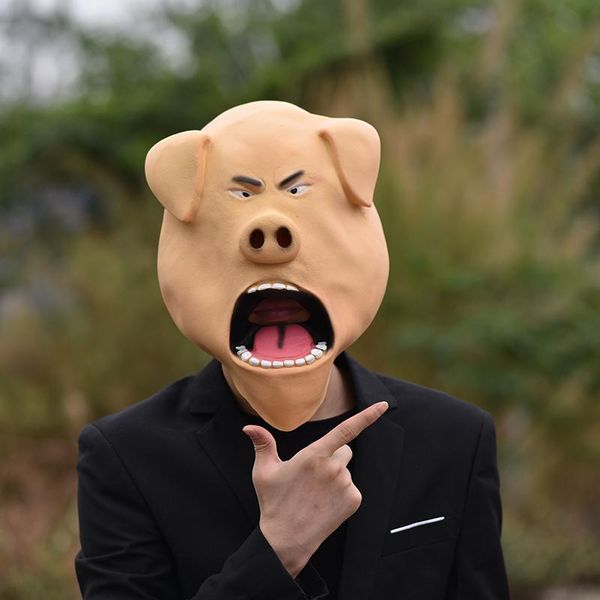 

other event & party supplies funny pig's full face latex mask for halloween cosplay