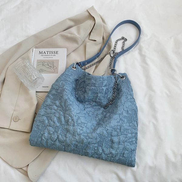 

evening bags solid color large casual shoulder underarm bag 2021 soft cloth women's designer handbag high capacity chain crossbody