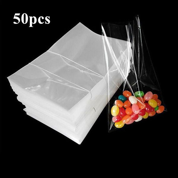 

gift wrap 100pcs clear flat open candy bags cookies chocolate packaging bag wedding party sweets lollipop opp plastic