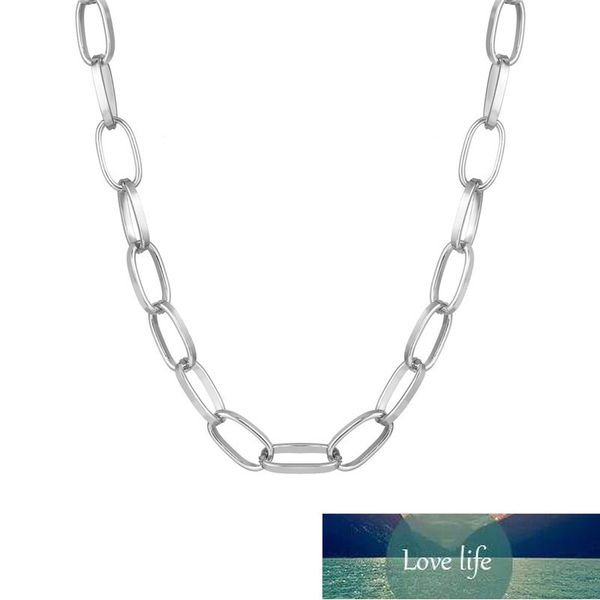 

fashion hip hop big chunky alloy gold silver color punk clavicle chain neck necklace choker collar for women man