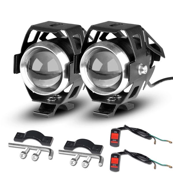 

car light motorcycle head u5 led spots moto auxiliary lightings drl motorbike lamps fog universal 12v for bicycles cars