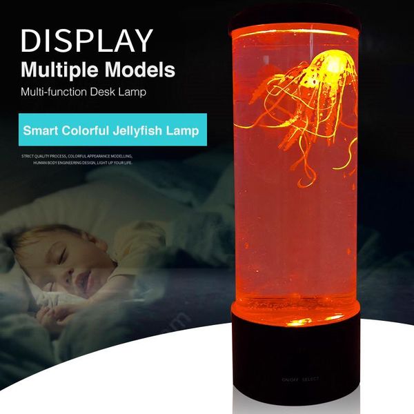 

table lamps led remote control fantasy jellyfish lamp usb/battery powered color changing tank relaxing mood night light