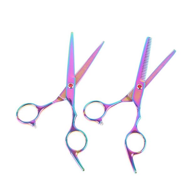 

hair scissors 2styles 6inch rainbow cut thinning barber scissor hairdressing