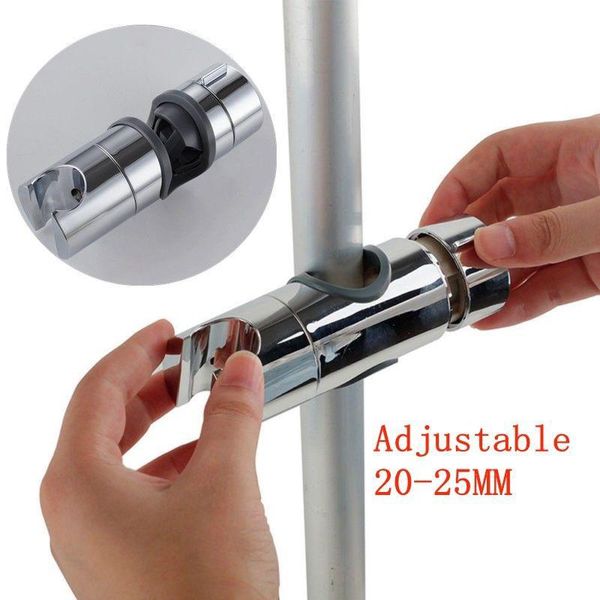 

shower bracket rail holder 20~25mm abs chrome head adjustable bathroom accessories universal bath accessory set