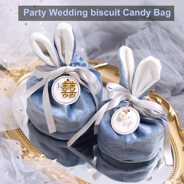 

storage holder ears design decorative velvet bag easter gift for cookie packaging wrap