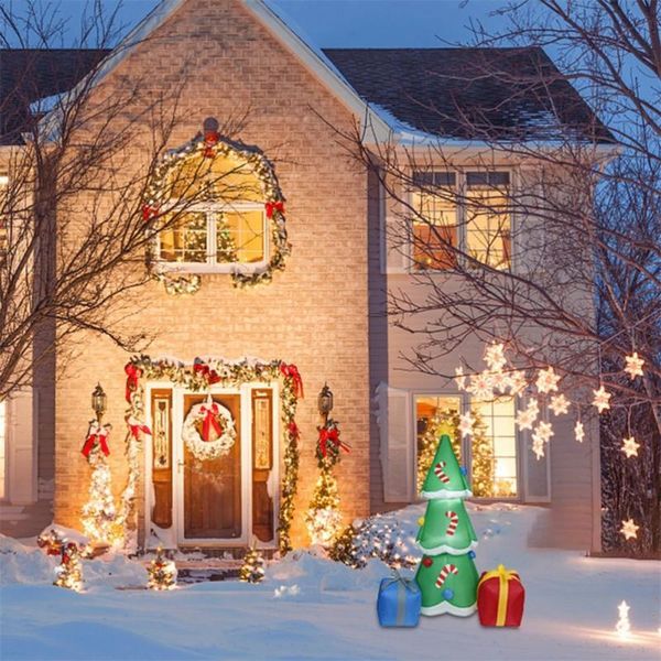 

christmas decorations 1.8m inflatable tree creative home outdoor courtyard decoration with eu/us plug toy for yard year 2022