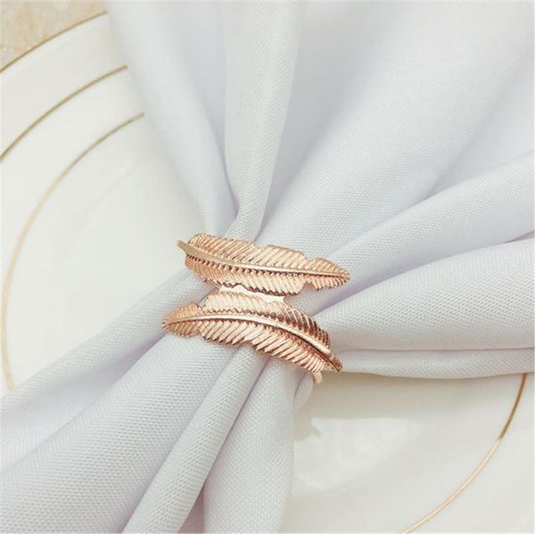 

napkin rings 10 pieces / fashionable el restaurant simple leaf buckle knife and fork towel modern circle spot sh