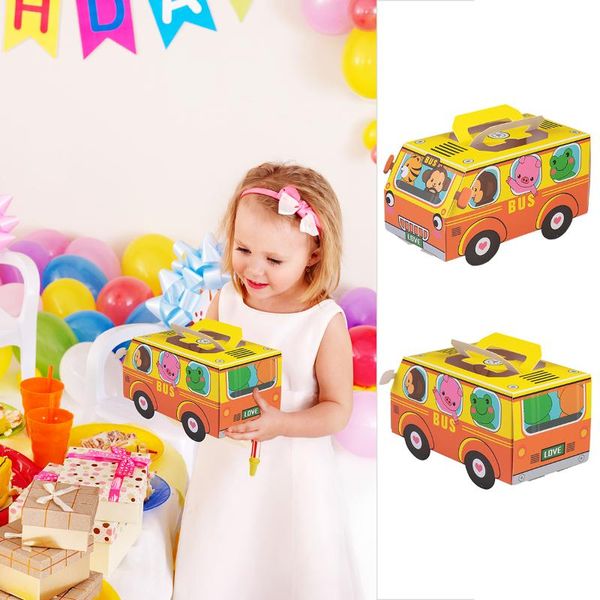 

gift wrap 5 pcs birthday party adorable bus shaped kids candy goodies storage boxes