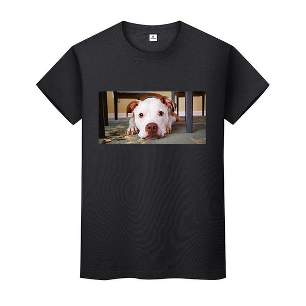 

summer customized print t shirt for men diy your like po or logo white tees t-shirt women size s-5xl streetwear dog men's t-shirts, White;black
