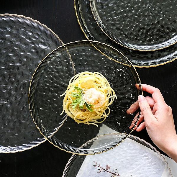 

dishes & plates decorative salad serving dessert glass dinner clear restaurant dish tray assiette kitchen supplies eh60sp