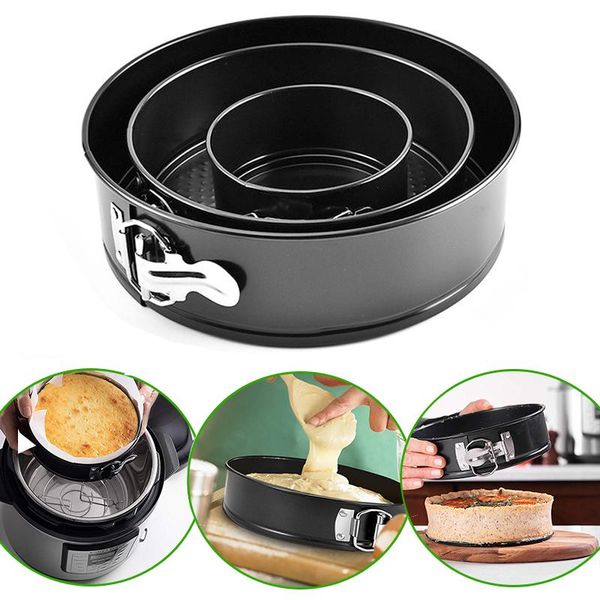 

baking moulds 4/7/9inch cake pan non-stick cheesecake muffin pans removable bottom mousse bread mold tray kitchen tools