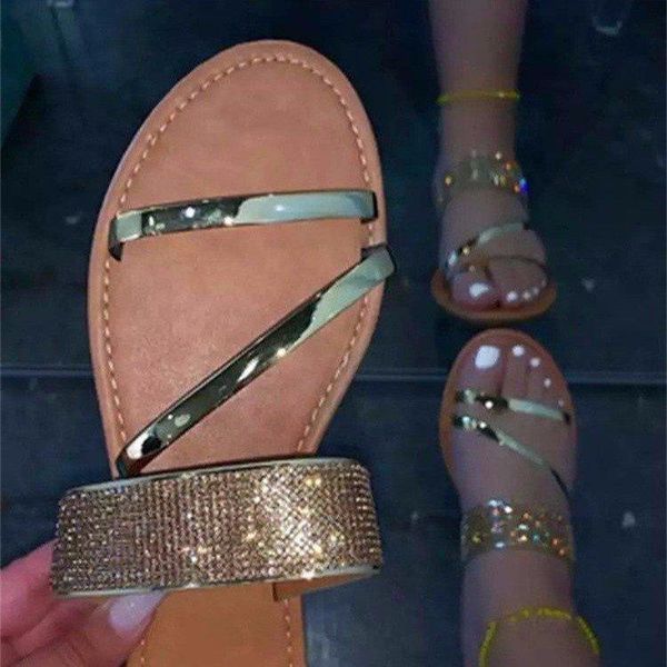 

female shoes ladies' slippers luxury slides low big size 2021 flat designer summer rome fabric basic rubber bling pu hoof heels, Black